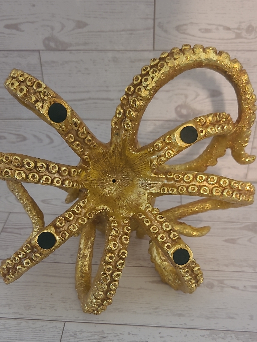 Gold Octopus Figurine Decorative Accent Coastal Beach Centerpiece Sculpture - Picture 7 of 7